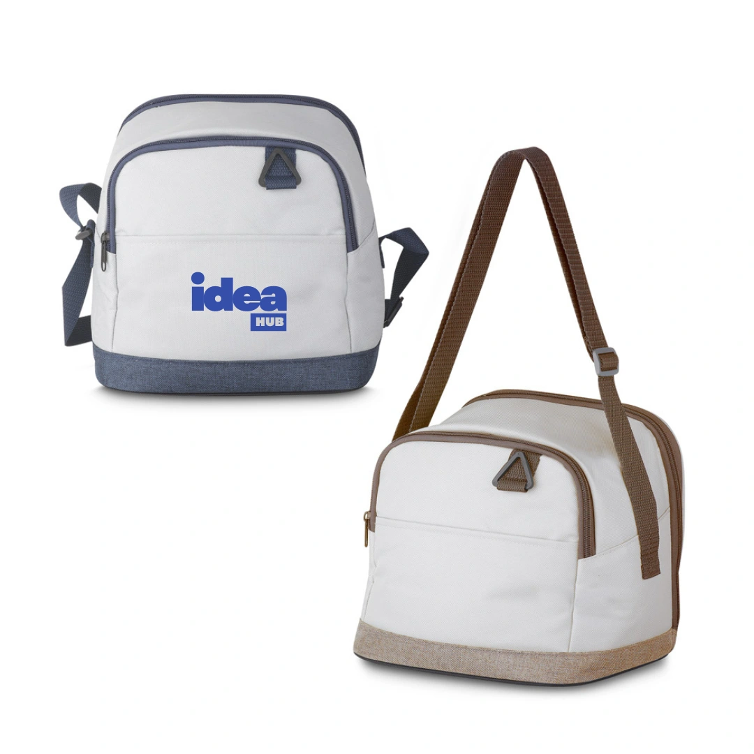 Bolsa Térmica Compacta 8L - Bolsa térmica com bolso frontal, alça para regulagem e parte interna soldada. Capacidade de 8 litros. 23 x 23 x 16 cm.