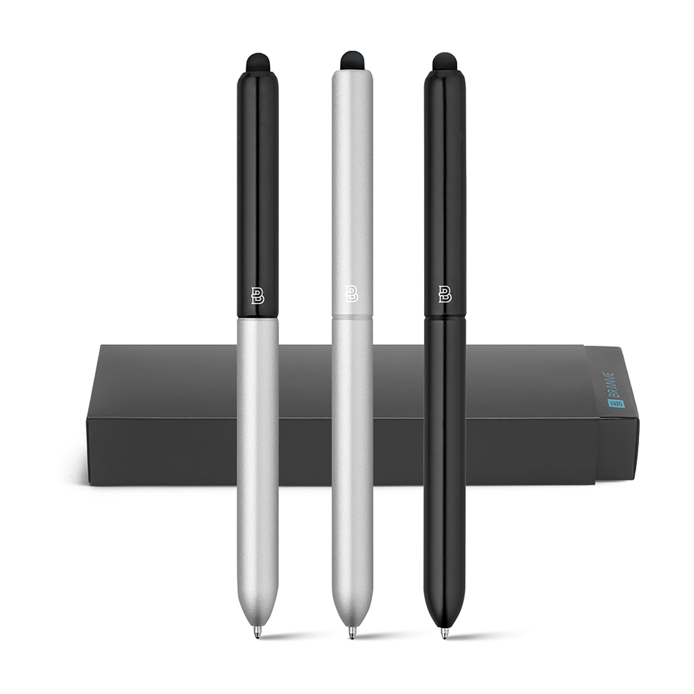 Caneta Executiva Touch - Mecanismo twist com ponteira touch em silicone, estojo para presente e recarga tipo-Cross.