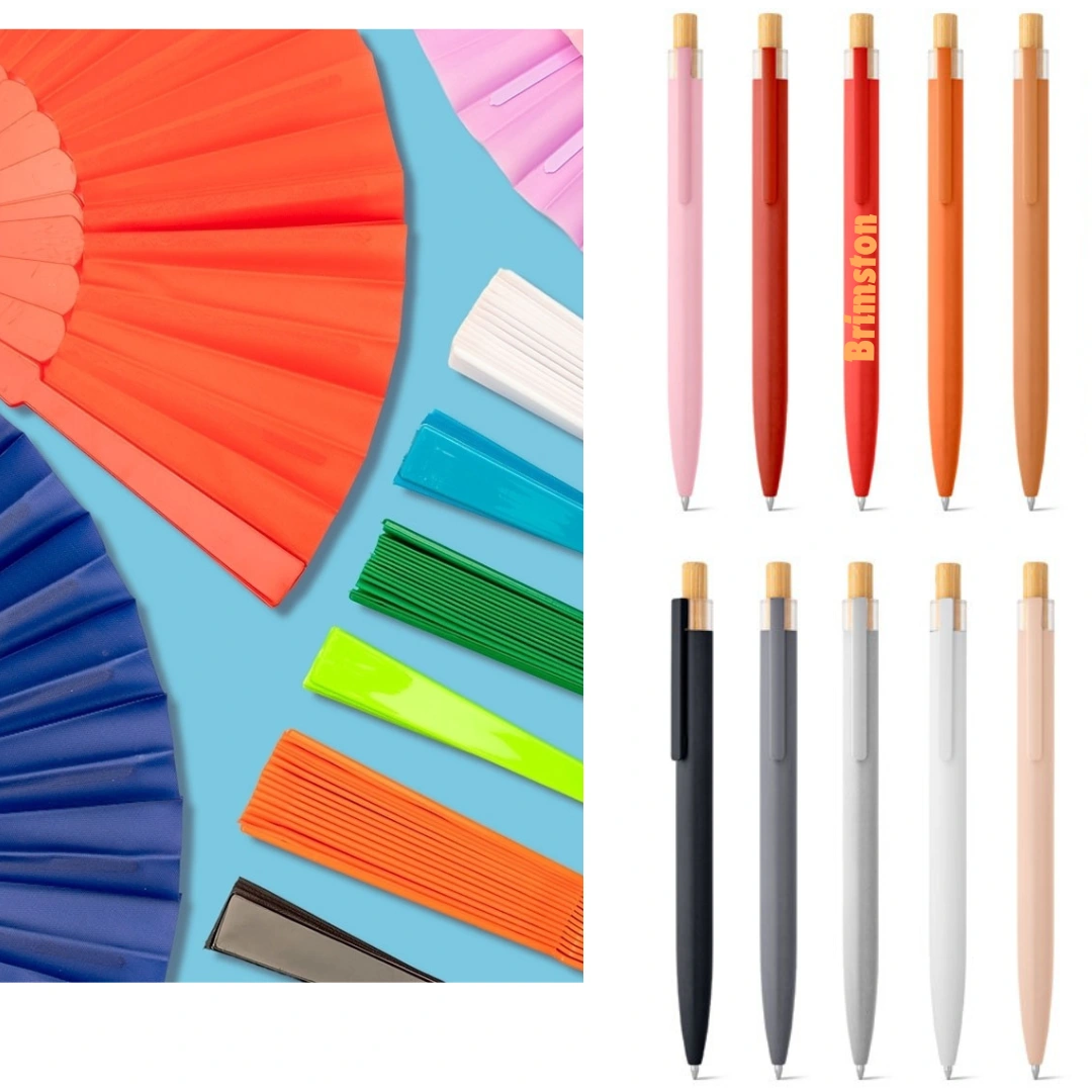 Leque Personalizado - Colorido e prático, ótimo para eventos de verão e ações promocionais descontraídas.