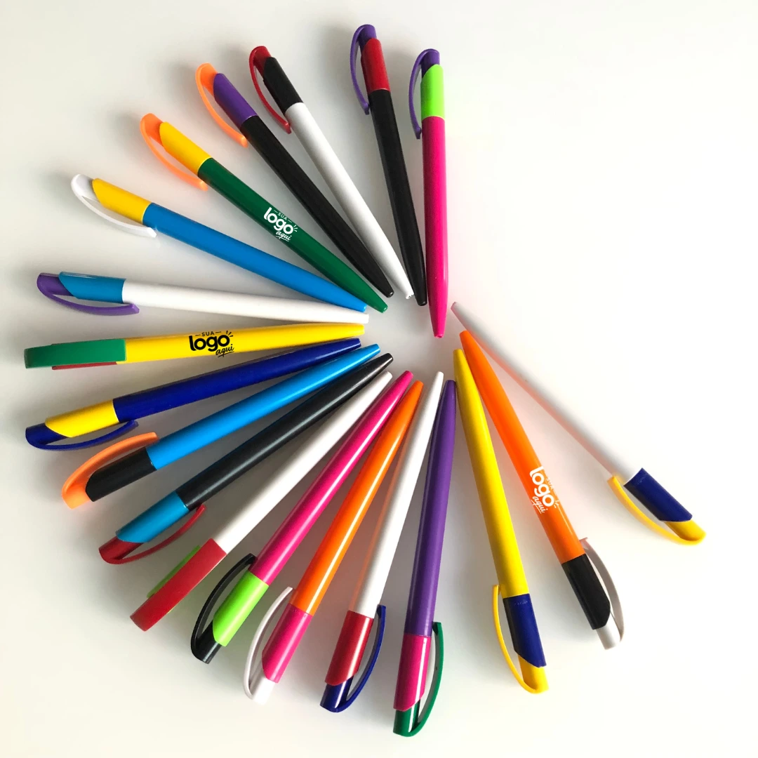 Clique Personalizada - combine as cores do corpo, suporte e clipe com sua identidade visual